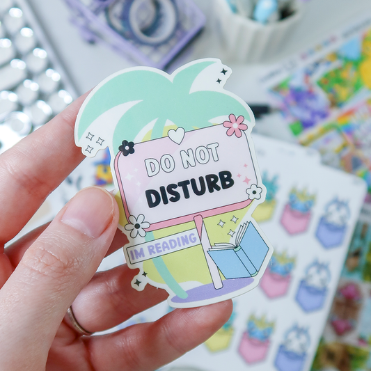 Do Not Disturb Palm Tree Vinyl Die Cut Sticker - DNDPTVS