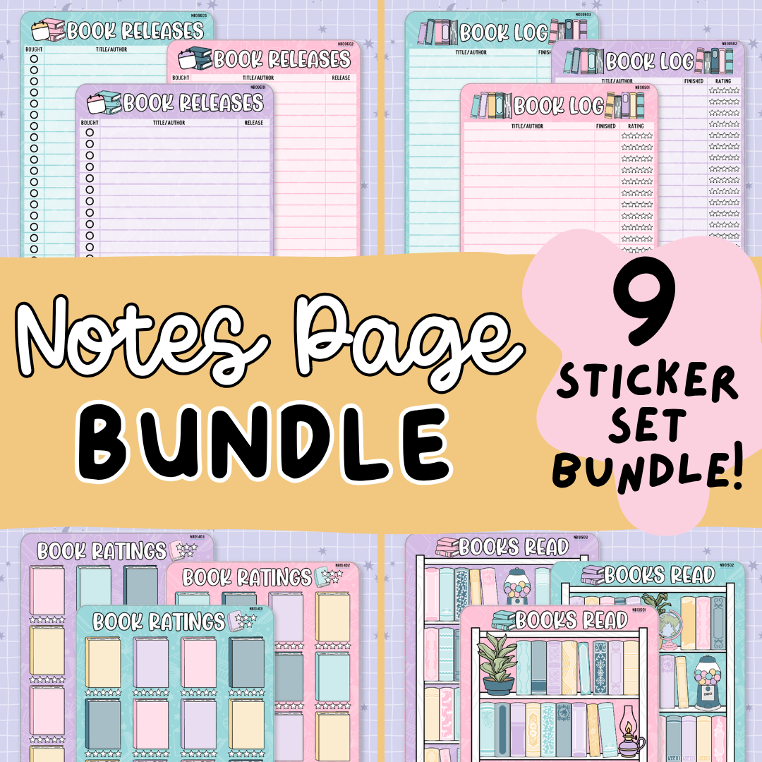 Pastel Notes Page Bundle