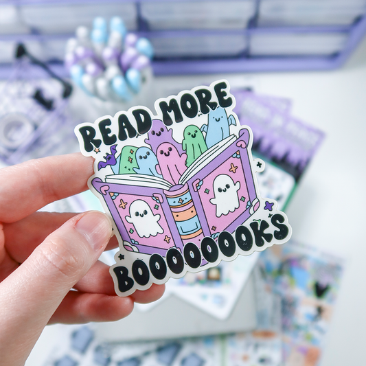 Read More Books Ghost Vinyl Die Cut Sticker - RMBGVS