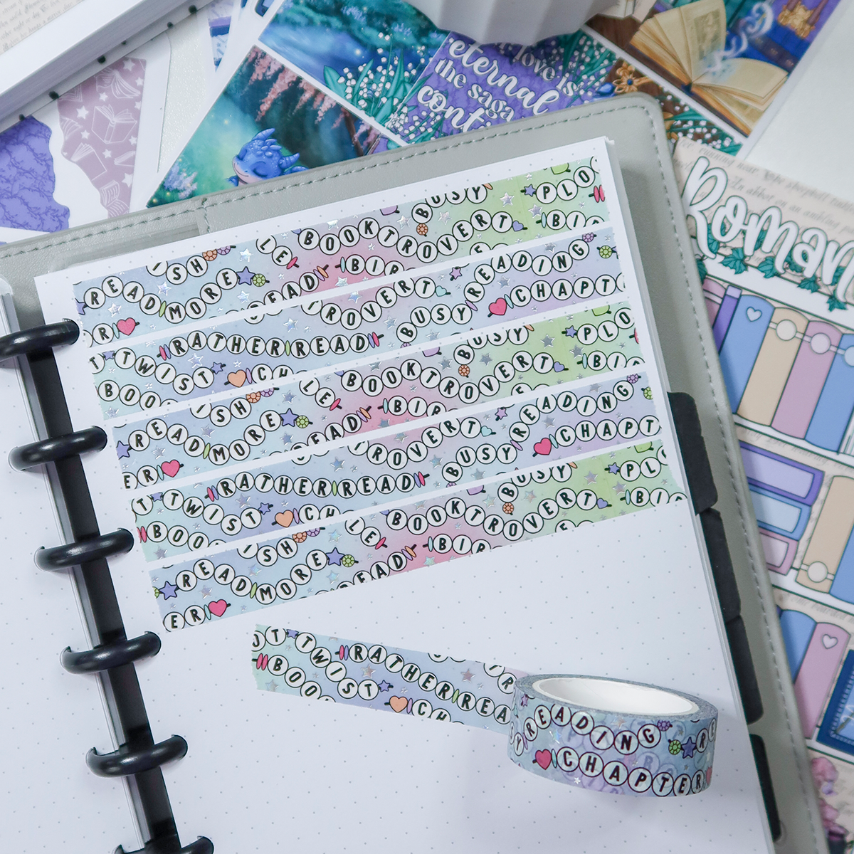 Bookish Friendship Bracelet Foiled Washi Tape - BFBWT