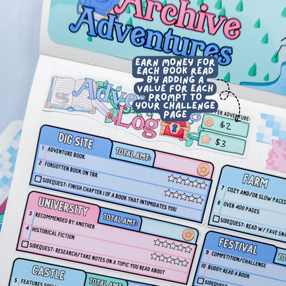 Retro Bookish Adventure Game - Archive Adventures - Decorative Map Reading Challenge - RC553