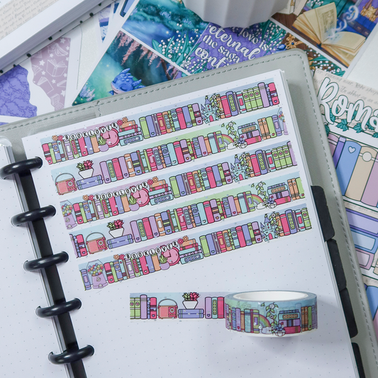 Bright Colors Bookshelf Foiled Washi Tape - BCSWT