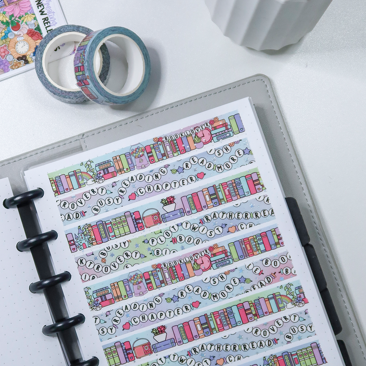 TBR Smackdown Bookshelf + Friendship Bracelet Foiled Washi Tape Set