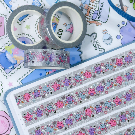 Bats Reading Foiled Washi Tape - BRWT
