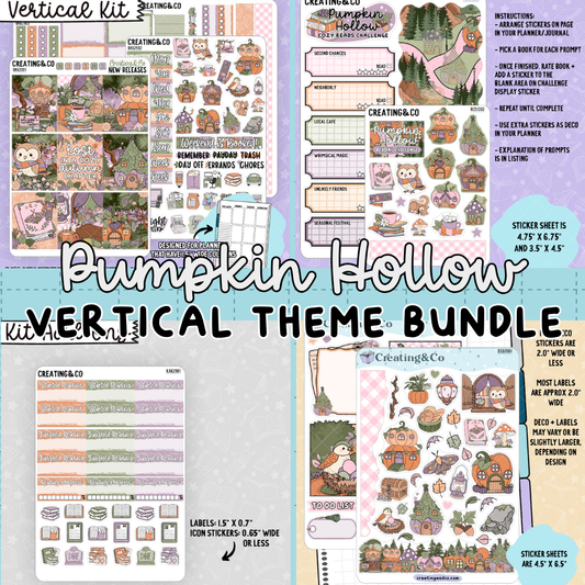 Pumpkin Hollow Cozy Reads Vertical Weekly Kit Bundle