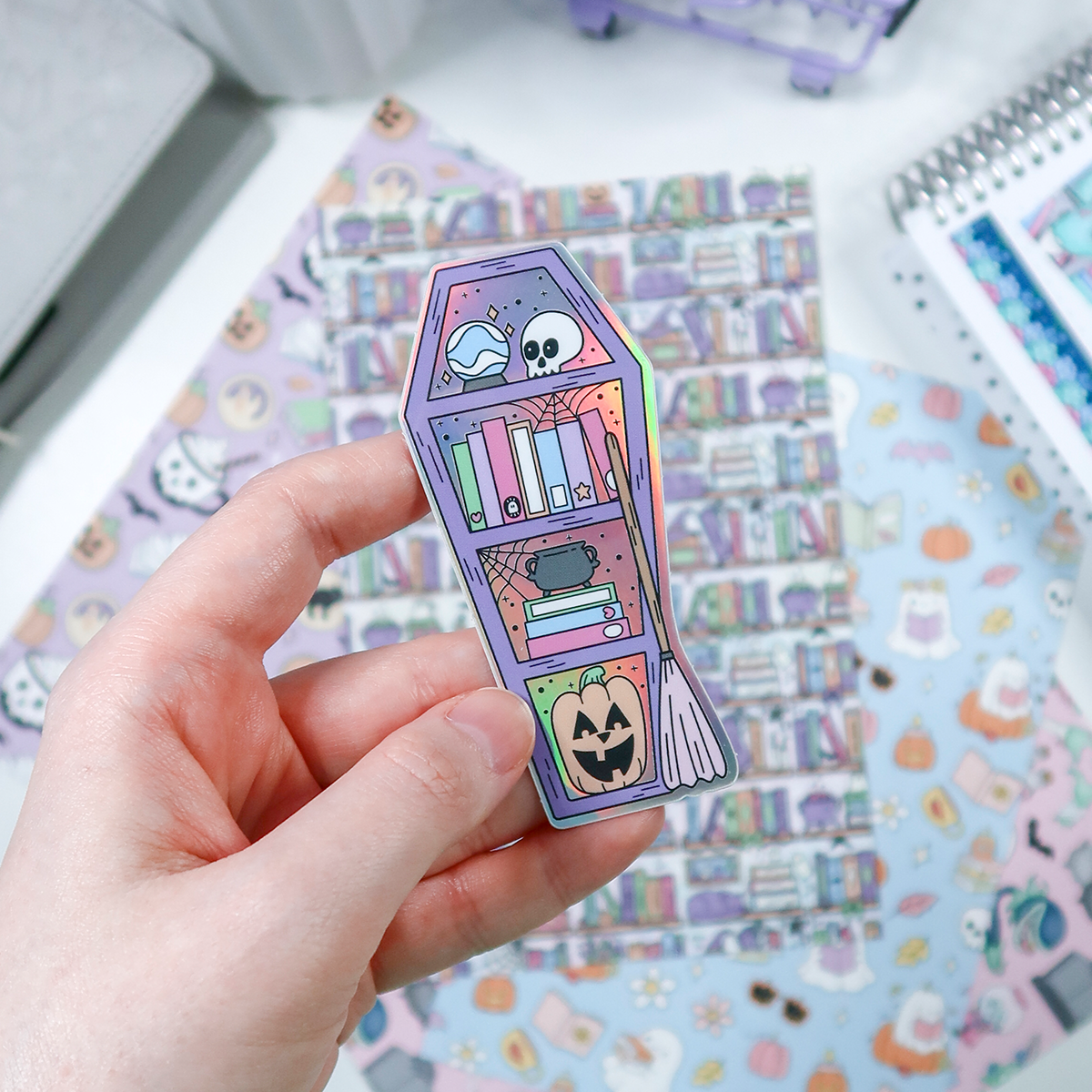 Coffin Bookshelves Vinyl Die Cut Sticker - CBSV