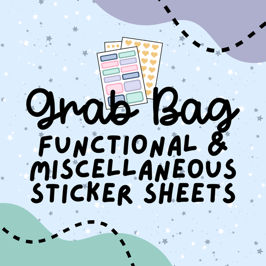 Functional & Misc Sheet Grab Bag - 5 Sheets