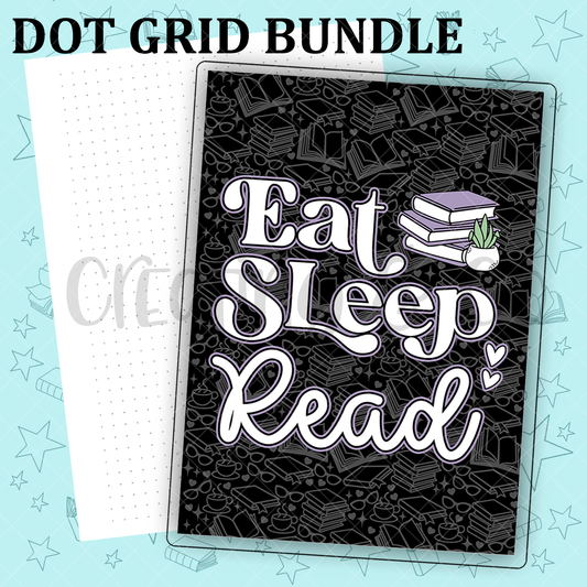Eat Sleep Read Dot Grid Journal Bundle