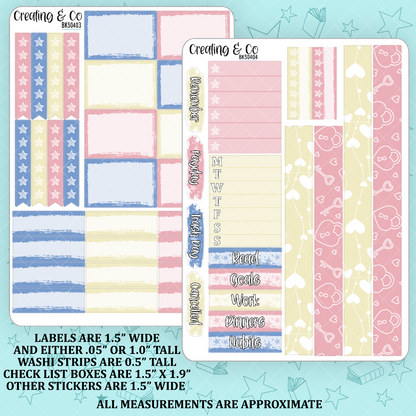 Booked for Valentine's Day Vertical Weekly Planner Kit  - BK504