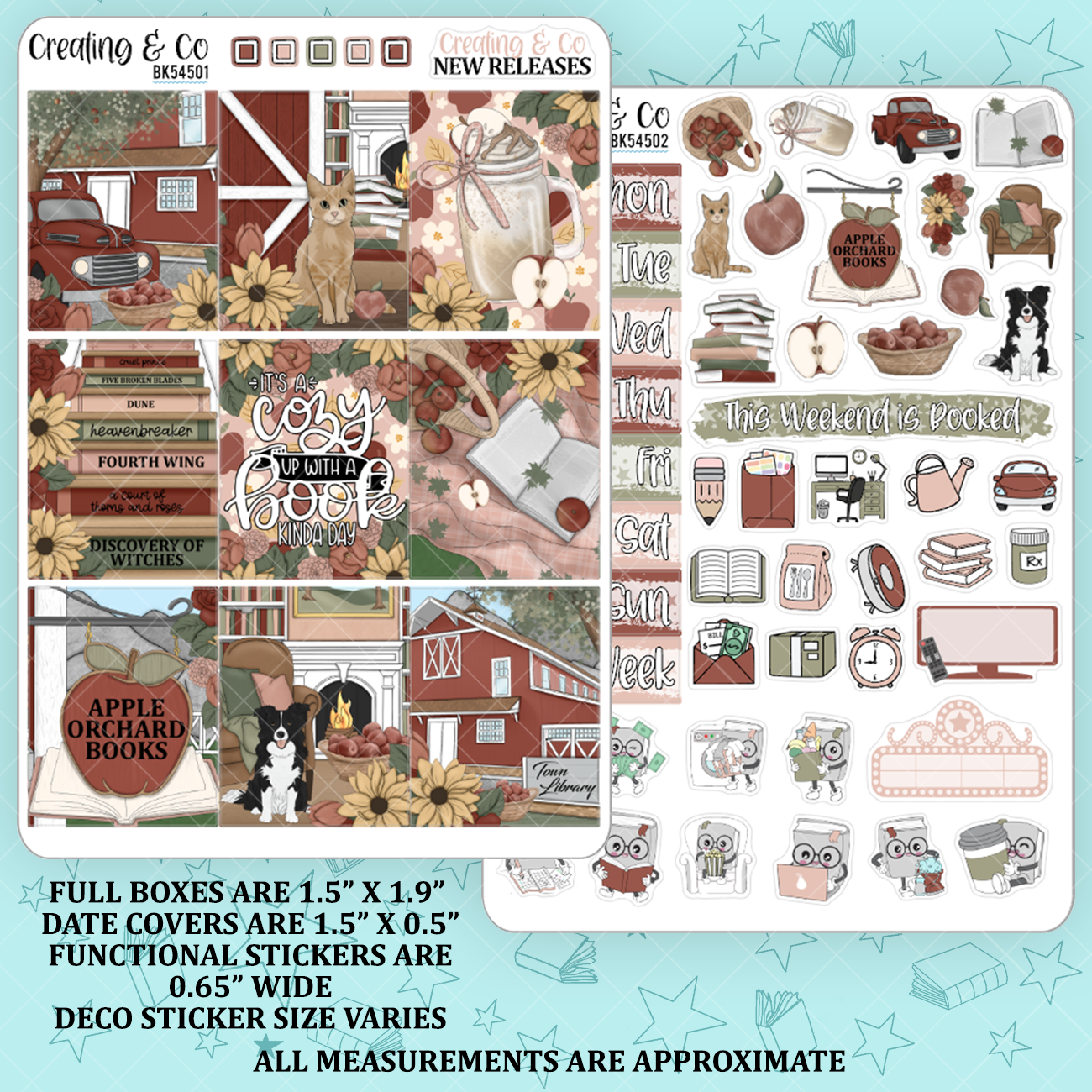 Apple Orchard Fall Challenge Vertical Weekly Planner Kit  - BK545