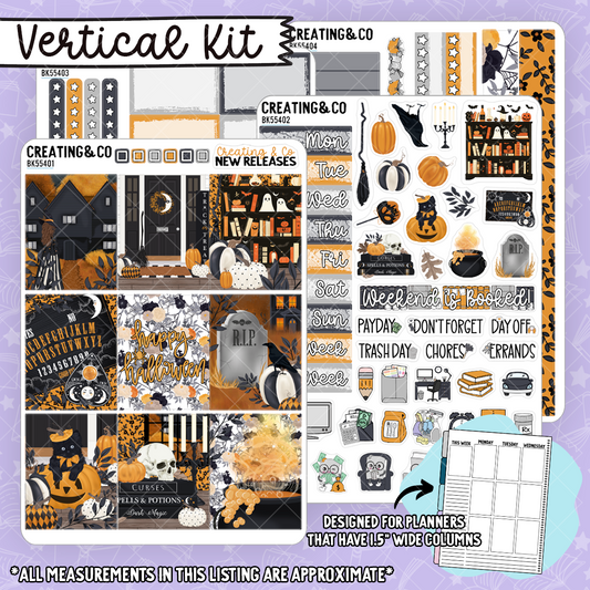 Happy Halloween Vertical Weekly Planner Kit  - BK554