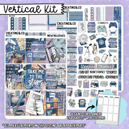 Futuristic Fantasies Vertical Weekly Planner Kit  - BK572