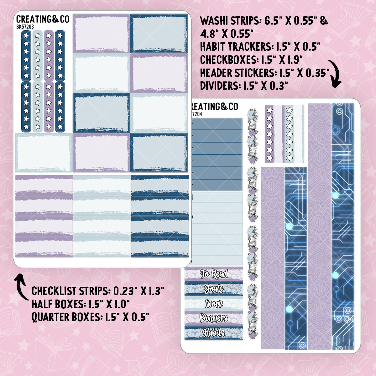 Futuristic Fantasies Vertical Weekly Planner Kit  - BK572