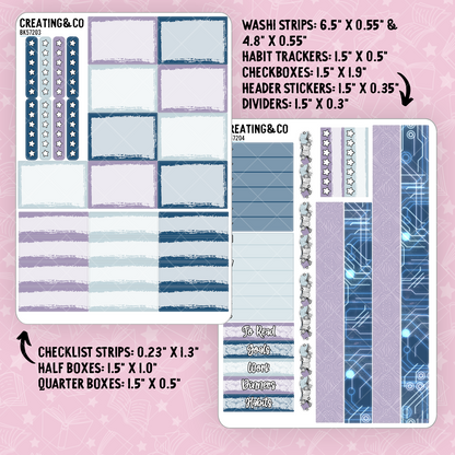 Futuristic Fantasies Vertical Weekly Planner Kit  - BK572