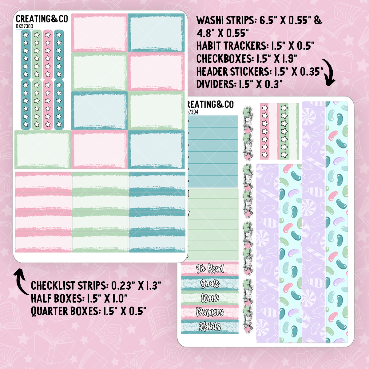 Gumdrops & Lollipops Vertical Weekly Planner Kit  - BK573