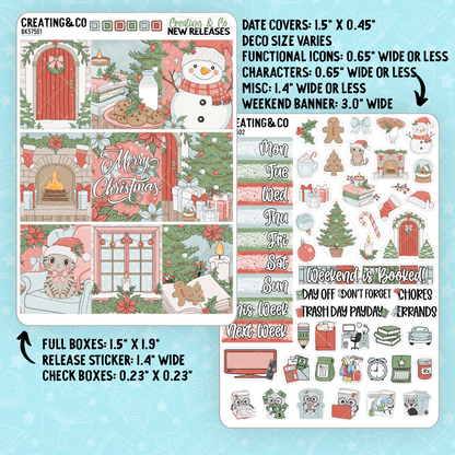 Cozy Christmas Vertical Weekly Planner Kit  - BK575