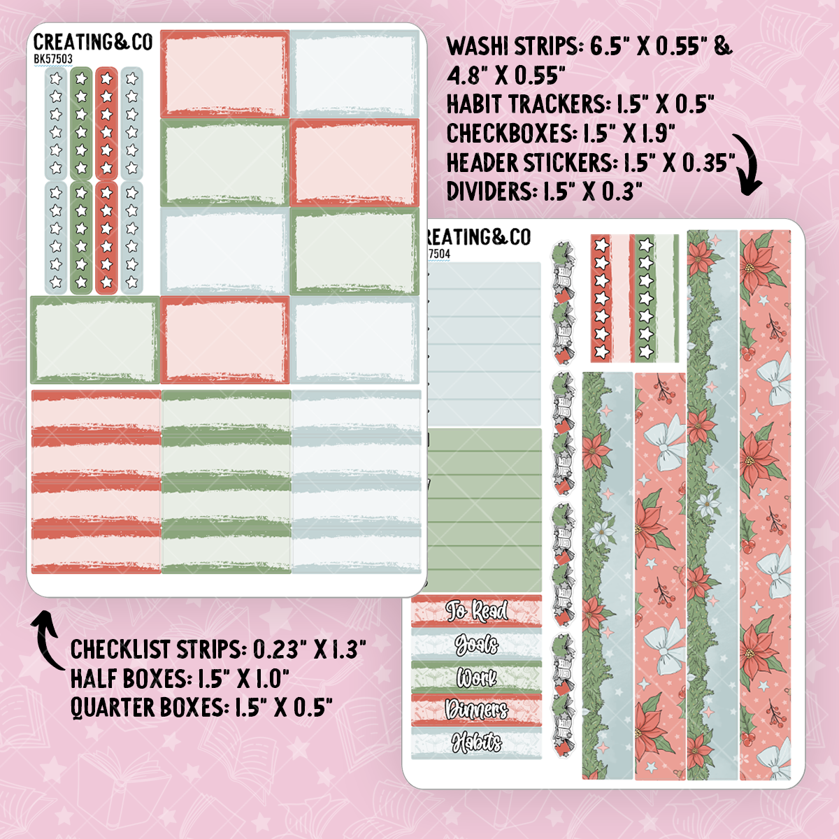 Cozy Christmas Vertical Weekly Planner Kit  - BK575