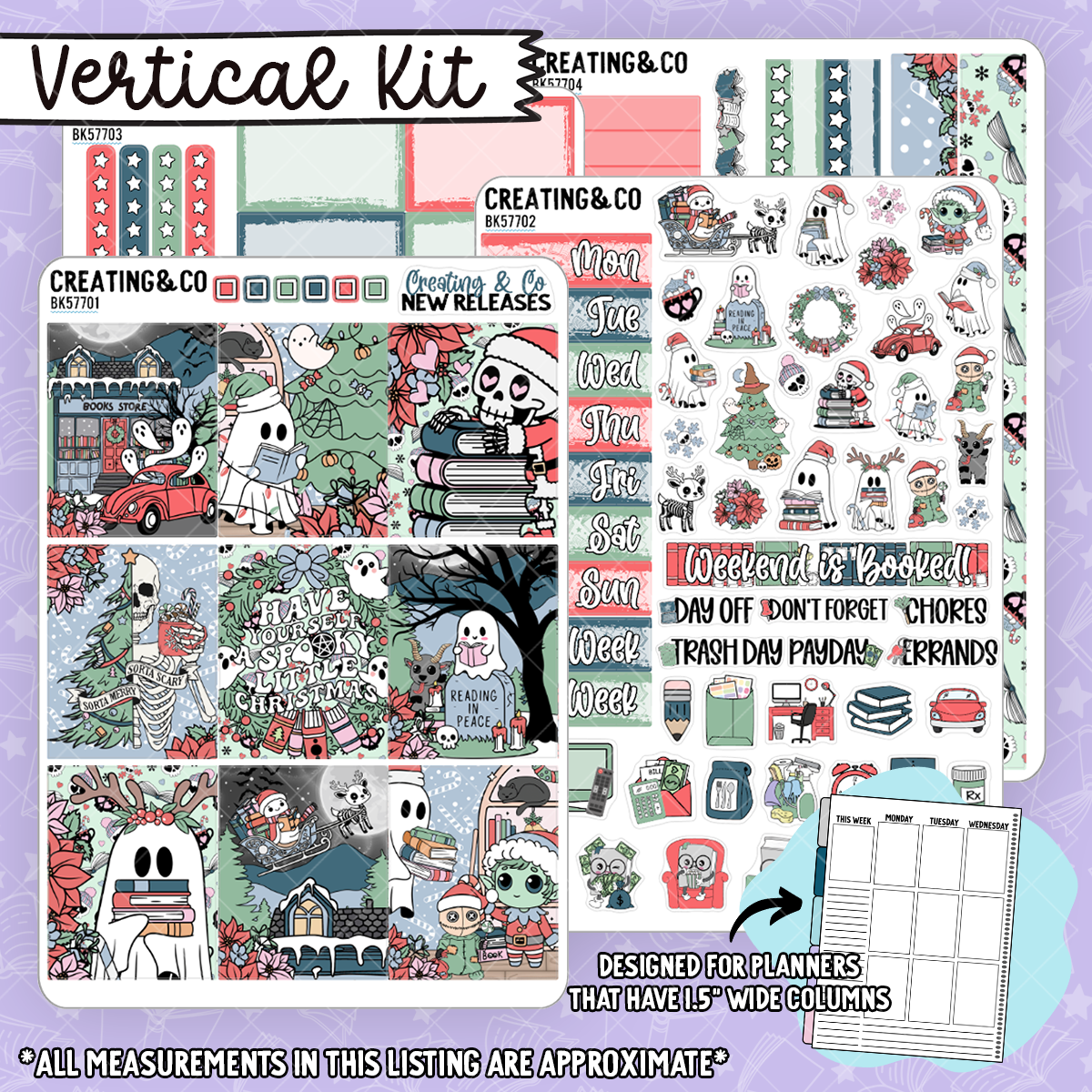 Spooky Little Christmas Vertical Weekly Planner Kit  - BK577