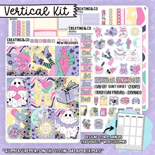 Haunted Hearts Vertical Weekly Planner Kit  - BK584