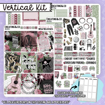 Villain Era Vertical Weekly Planner Kit  - BK585