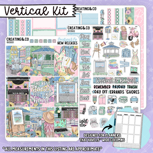 Storybook Haven Spring Readathon Vertical Weekly Planner Kit  - BK596