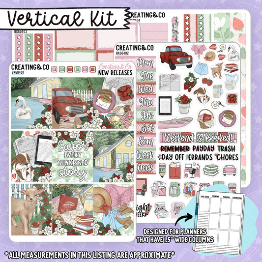 Strawberry Lake Vertical Weekly Planner Kit  - BK604