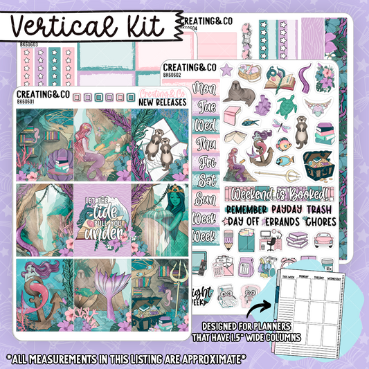 Treasure Tide Mermaid Lagoon Vertical Weekly Planner Kit  - BK606