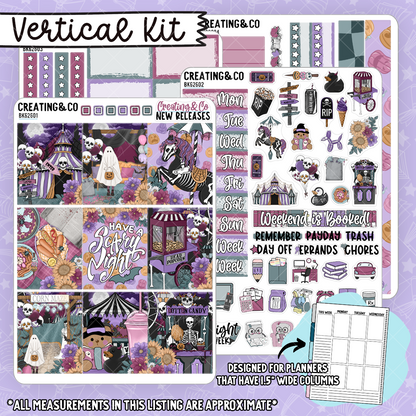 Haunted Carnival Vertical Weekly Sticker Kit - xBK626