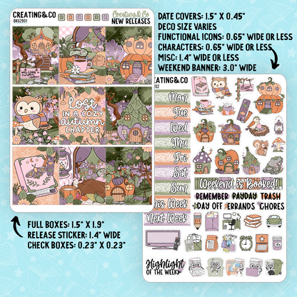 Pumpkin Hollow Cozy Reads Vertical Weekly Kit Bundle