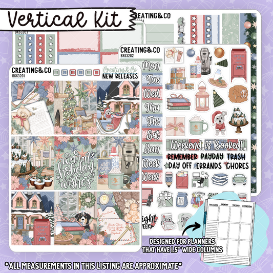 Cozy Christmas Vertical Weekly Planner Kit  - BK632
