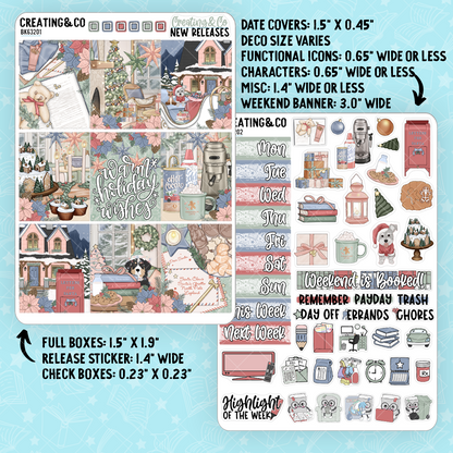 Cozy Christmas Vertical Weekly Planner Kit  - BK632