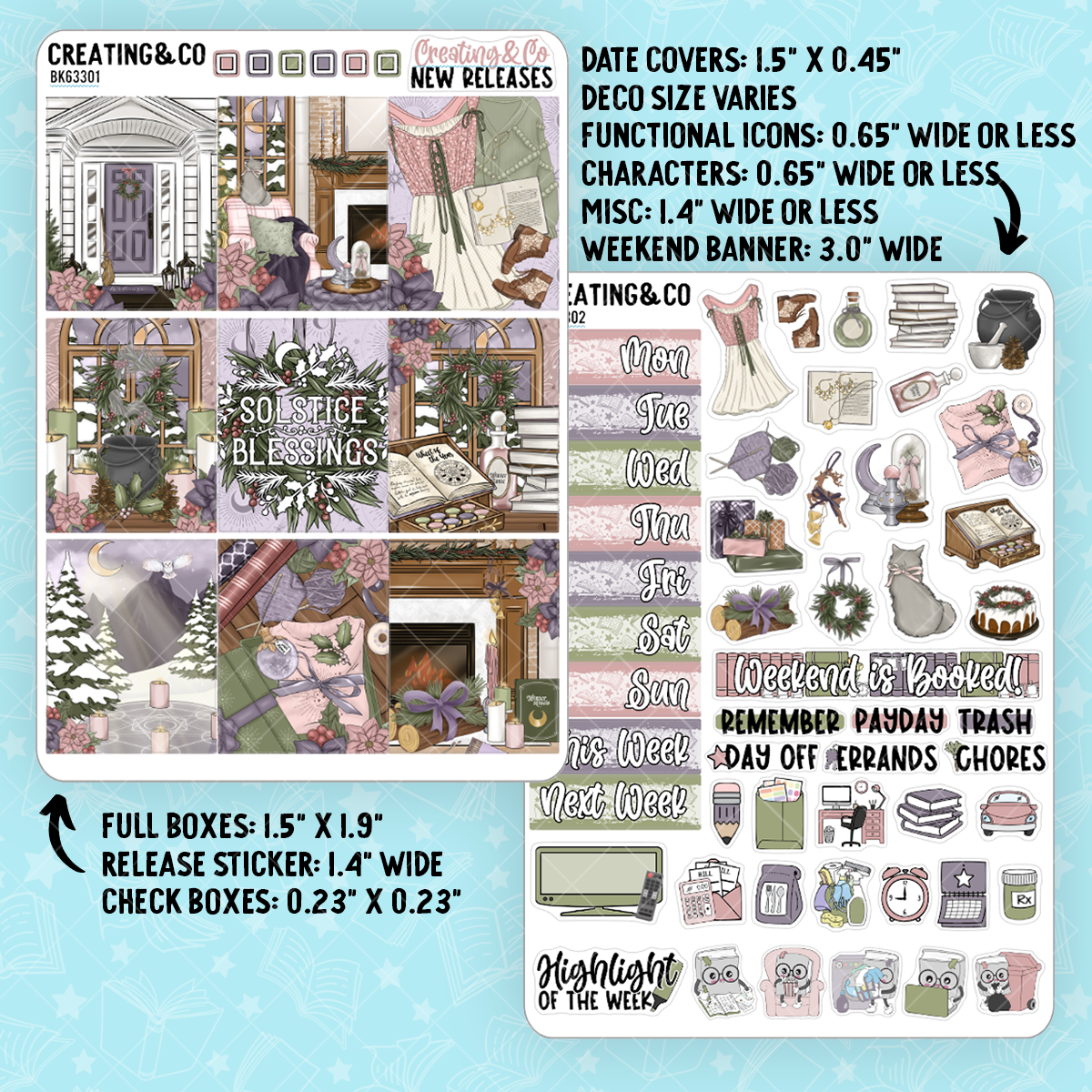 Blooming Darkness *LIMITED* Weekly Sticker Kit -