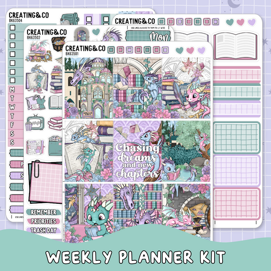 Chasing Dragons Vertical Weekly Planner Sticker Kit  - BK635