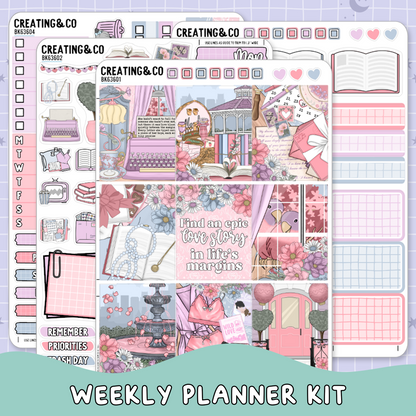Love Story Vertical Weekly Planner Sticker Kit - BK636