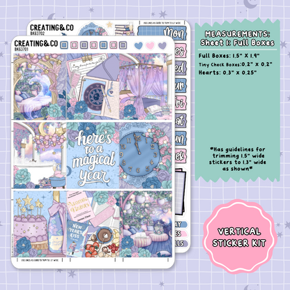Magical Year Vertical Weekly Planner Sticker Kit - BK637