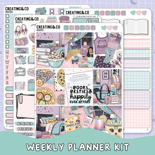 Bookish Besties Vertical Weekly Planner Sticker Kit  - BK641