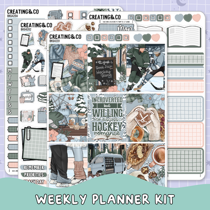 Faceoff to Forever Vertical Weekly Planner Sticker Kit  - BK642
