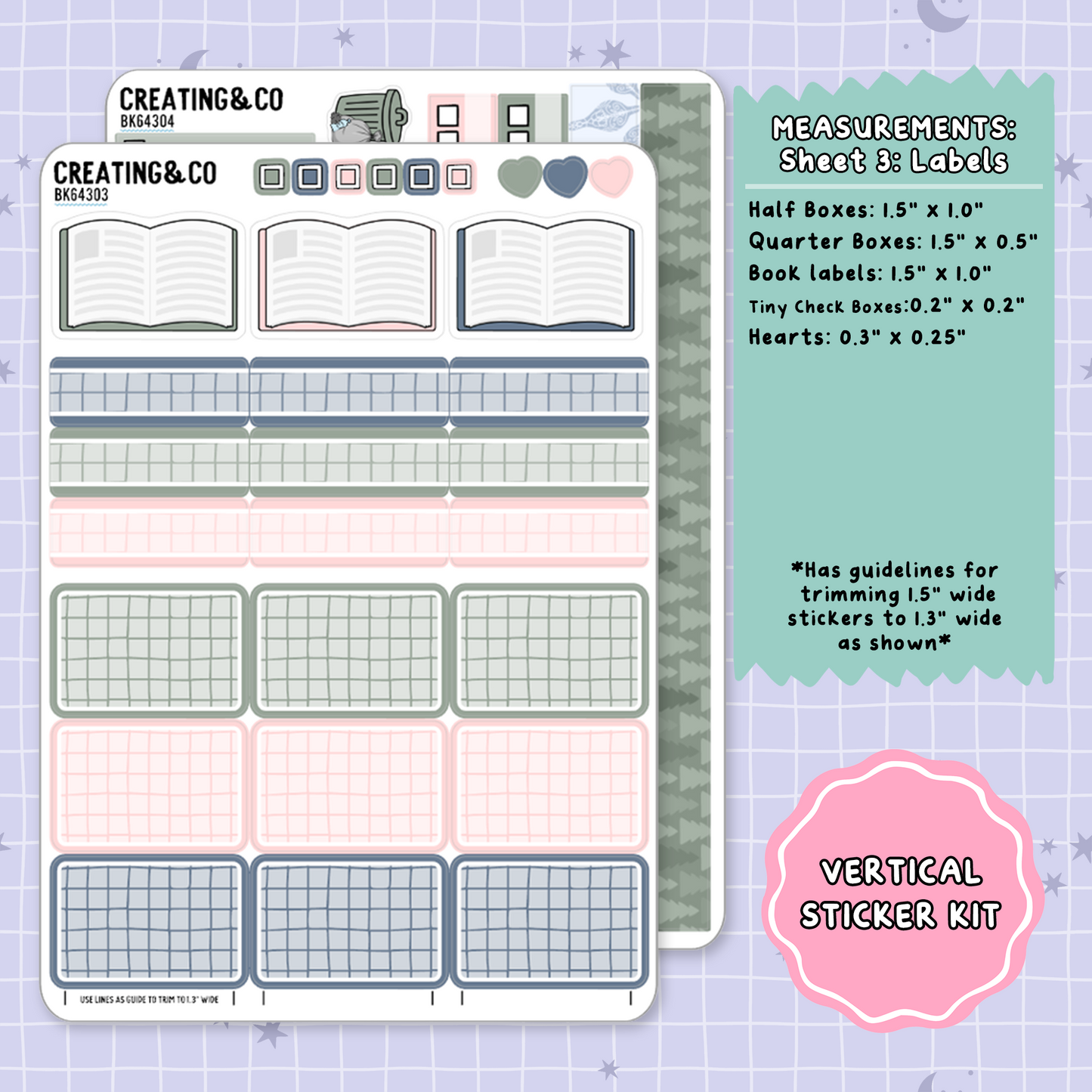 Avoiding People & Reality Vertical Weekly Planner Sticker Kit  - BK643