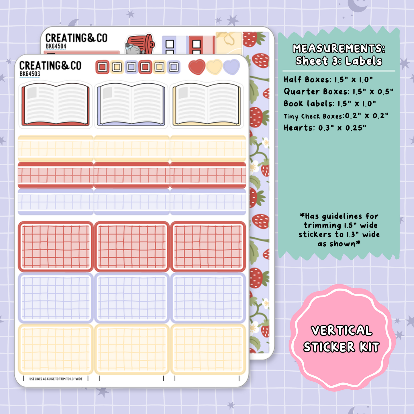 Country Cottage Spring Vertical Weekly Planner Sticker Kit  - BK645