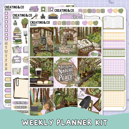 Fantasy & Folklore Witchy Vertical Weekly Planner Sticker Kit  - BK646