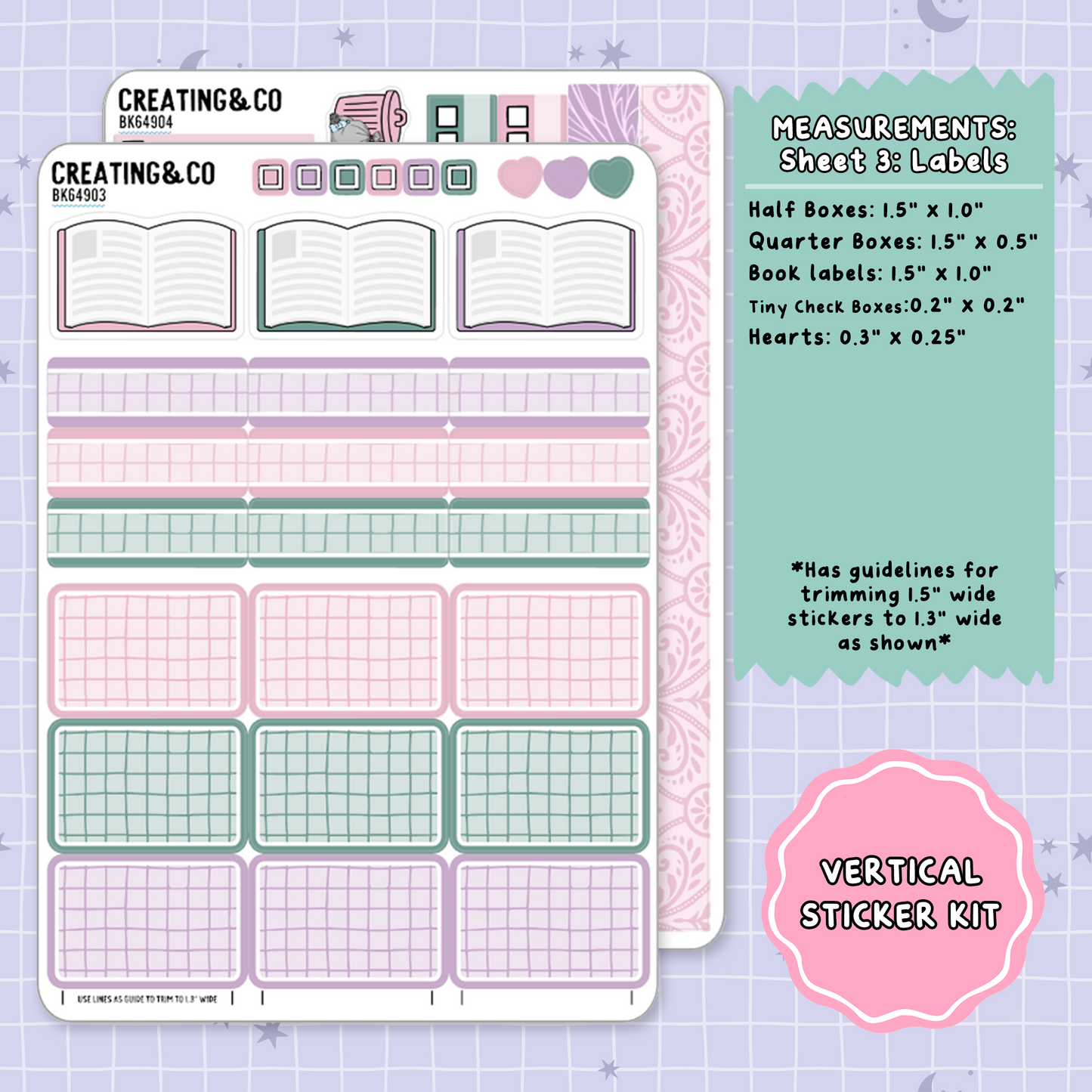 Scandals of the Heart Regency Vertical Weekly Planner Sticker Kit  - BK649