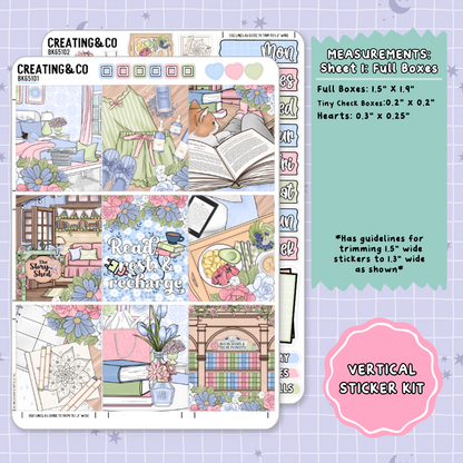 Rest & Recharge Mother's Day Vertical Weekly Planner Sticker Kit  - BK651
