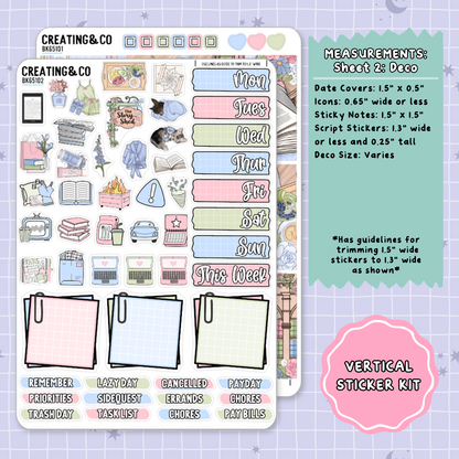 Rest & Recharge Mother's Day Vertical Weekly Planner Sticker Kit  - BK651