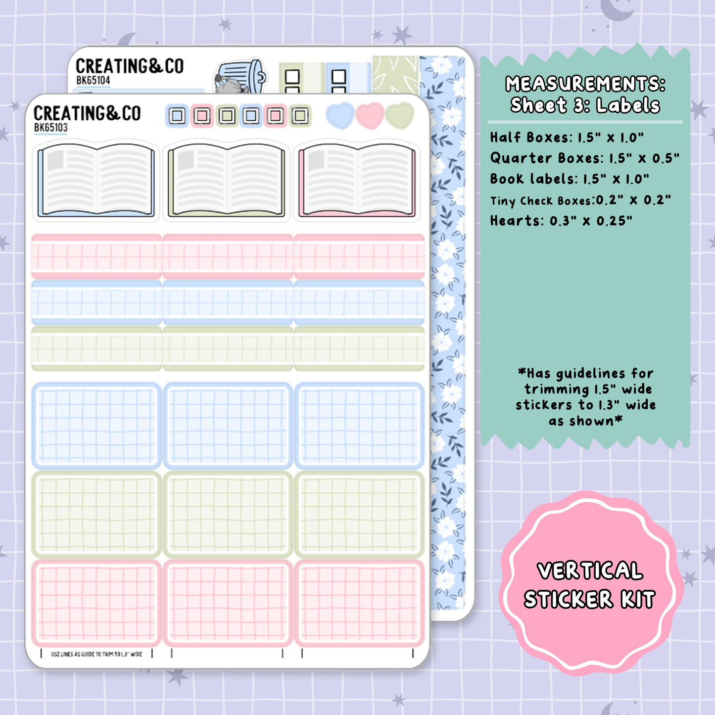 Rest & Recharge Mother's Day Vertical Weekly Planner Sticker Kit  - BK651