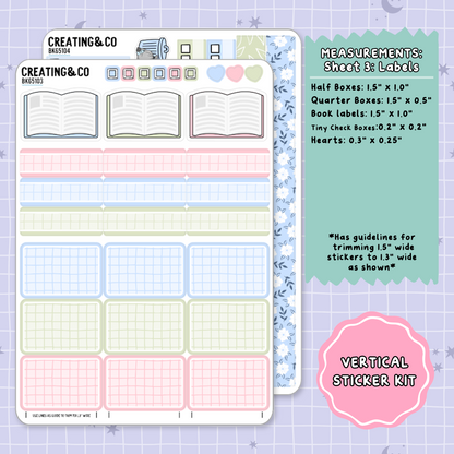 Rest & Recharge Mother's Day Vertical Weekly Planner Sticker Kit  - BK651