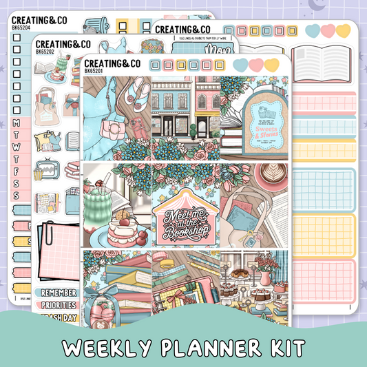 Bookshop Trip Mother's Day Vertical Weekly Planner Sticker Kit  - BK652
