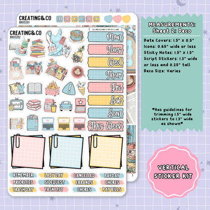 Bookshop Trip Mother's Day Vertical Weekly Planner Sticker Kit  - BK652