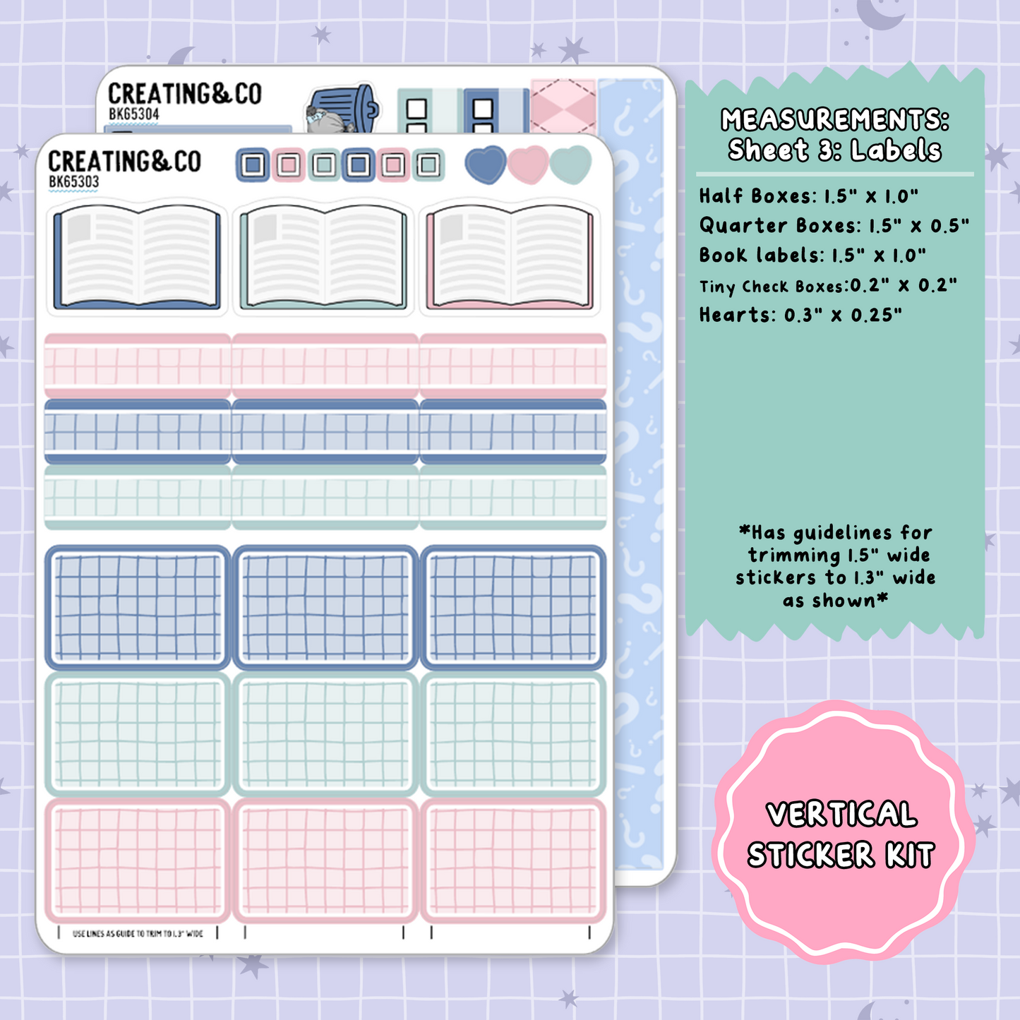 Marginal Clues Mystery Vertical Weekly Planner Sticker Kit  - BK653