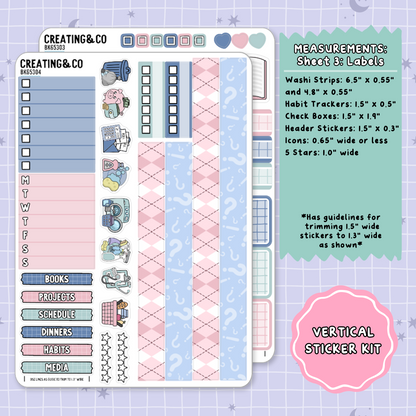 Marginal Clues Mystery Vertical Weekly Planner Sticker Kit  - BK653
