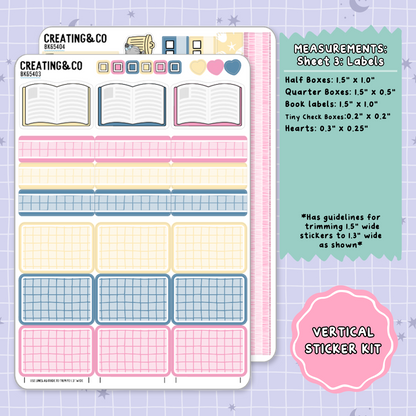 Dragon Isle Summer Reading Challenge Vertical Weekly Planner Sticker Kit  - BK654